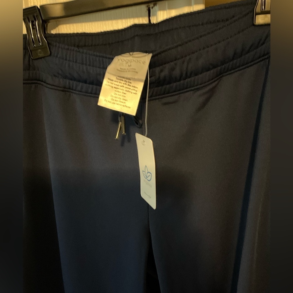 YOGiPACE Fleece Lined Navy Blue Women's Pants Straight Leg Pants Zip Pockets SzM - Picture 6 of 8